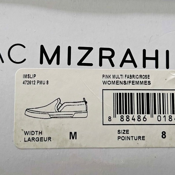 FLATS, ISAAC MIZRAHI, LADIES 8B, SLIP ON, CRYSANTHEMUM PINK MULTI, CANVAS, NEW - Picture 2 of 10
